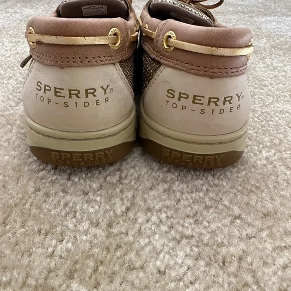 Women’s Sperry Topsiders Leather and Gold - Picture 3 of 6